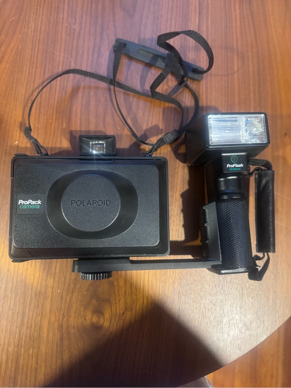 Vintage Polaroid ProPack Instant Camera with Detachable ProFlash & grip